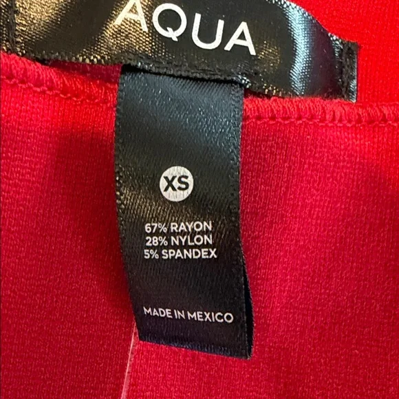 Aqua Ponte Mock Neck Bubble Red Mini Dress Size XS NWT - Picture 5 of 11